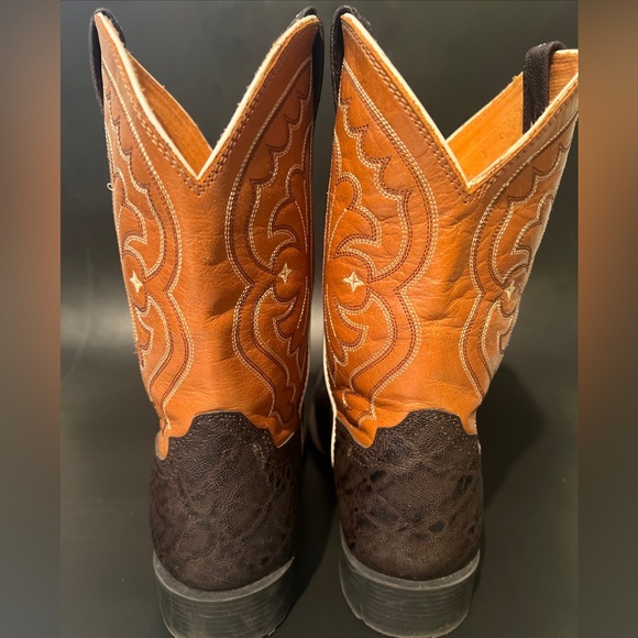 Ariat Leather Quickdraw Square Toe Western Cowboy Boots Brown Size 6 - Picture 7 of 13